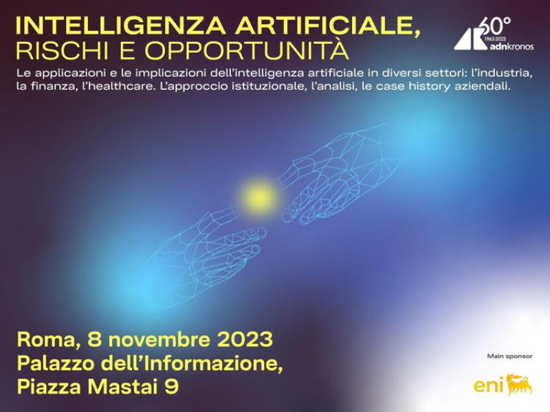 Intelligenza artificiale, rischi e opportunità: l’8 novembre evento Adnkronos